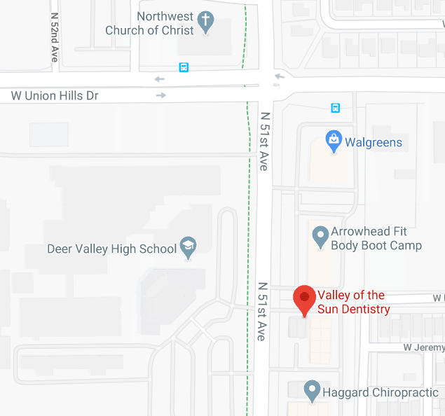 Dental Office Glendale Phoenix 85308 map